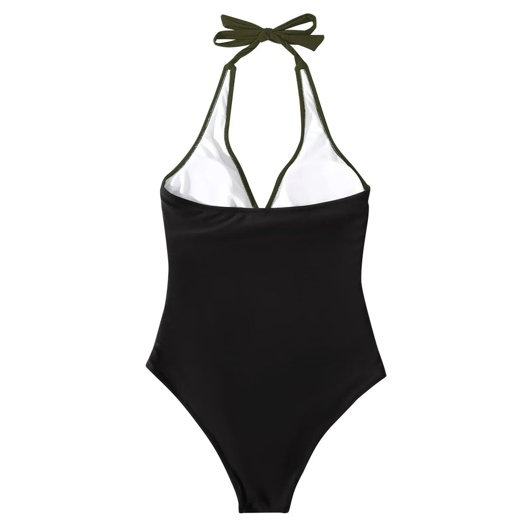 CHARLOTTE AVALON | FLORAL HALTER SWIMSUIT FOR WOMAN