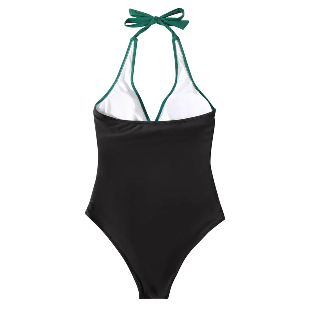 CHARLOTTE AVALON | FLORAL HALTER SWIMSUIT FOR WOMAN