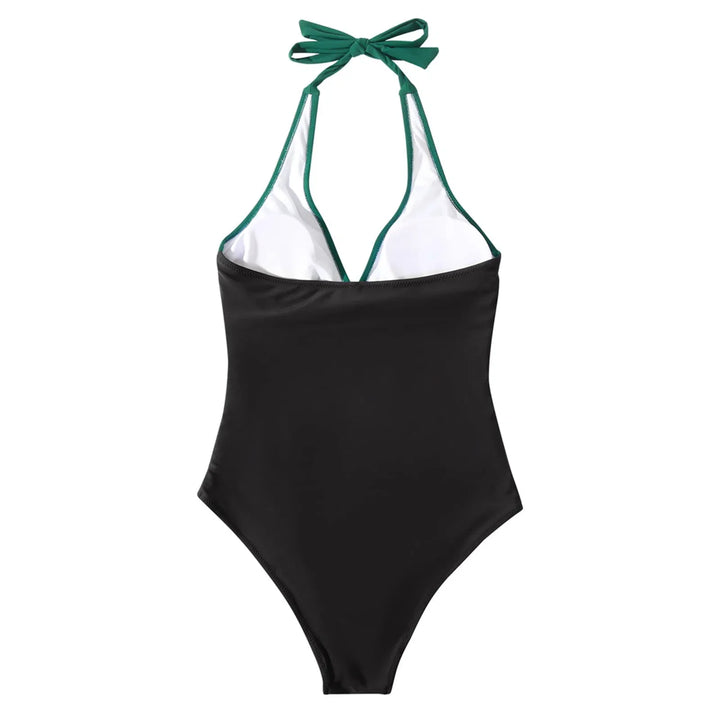 CHARLOTTE AVALON | FLORAL HALTER SWIMSUIT FOR WOMAN