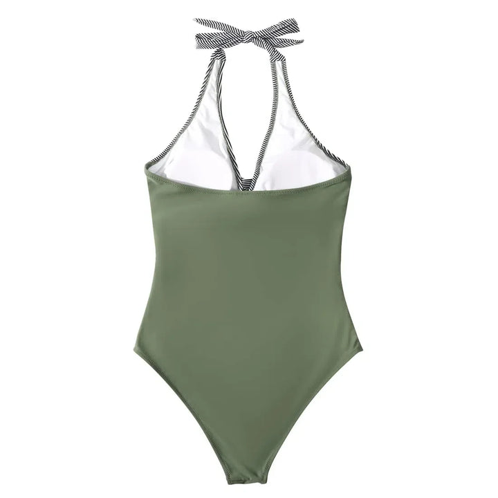 CHARLOTTE AVALON | FLORAL HALTER SWIMSUIT FOR WOMAN