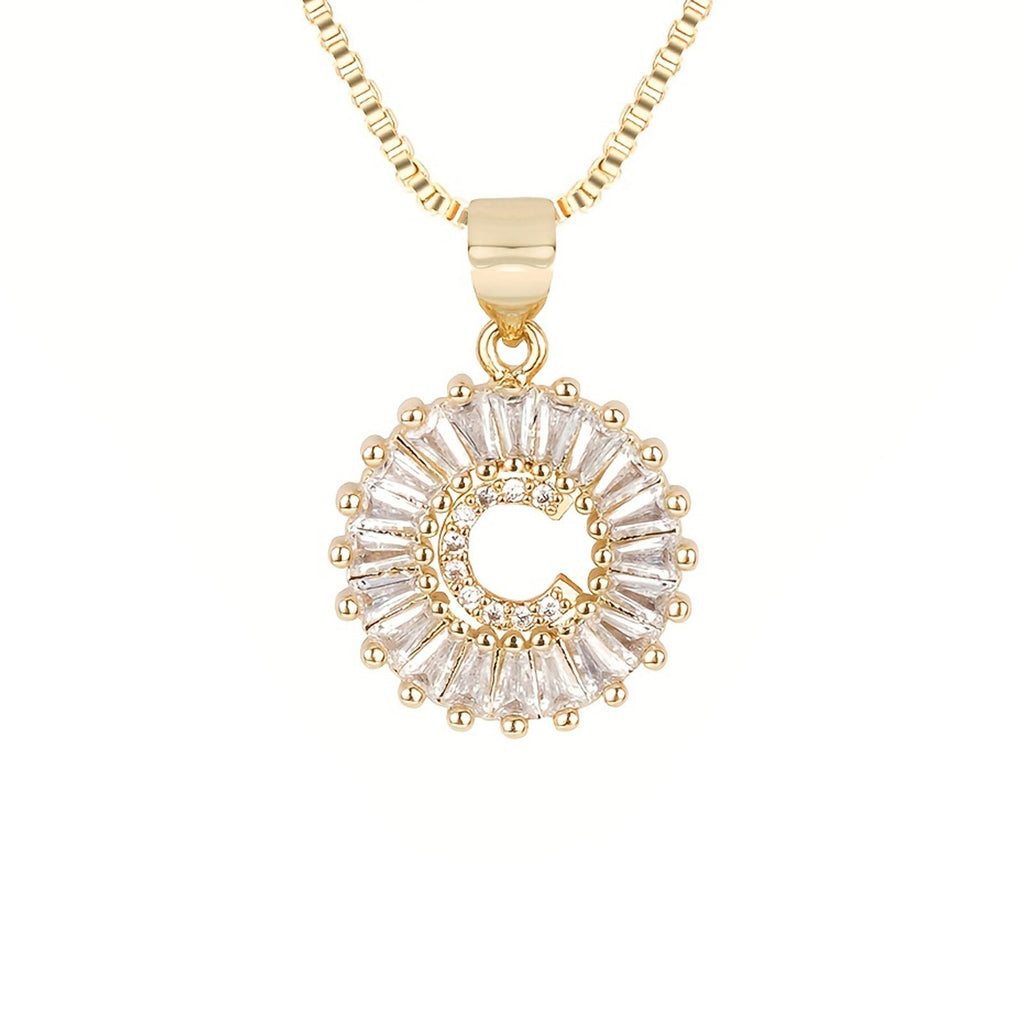 Circle Initial Necklace — product detail
