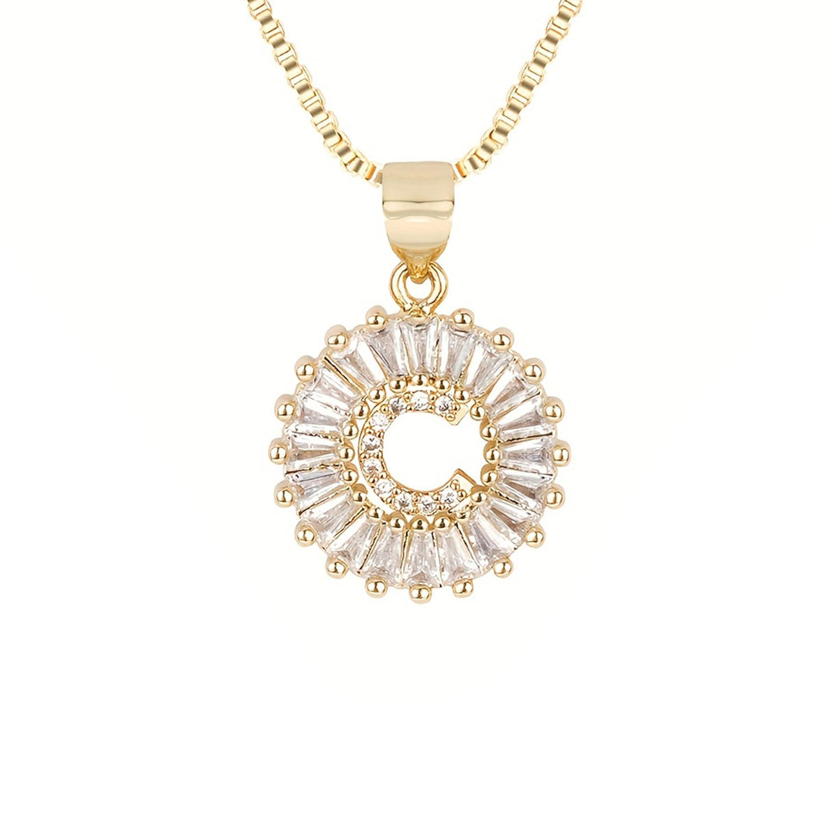 Circle Initial Necklace — product detail
