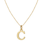 14k Minimal Serif Initial Necklace — product detail