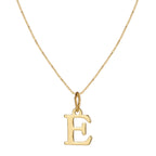 14k Minimal Serif Initial Necklace — product detail