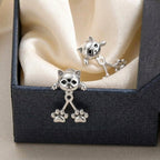 S925 Cute Cat Paw Earrings — product detail