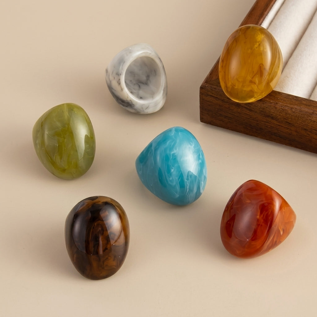 Chunky Oval Resin Ring — product detail
