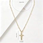 14k Sparkling Accented Infinity Cross Necklace — product detail