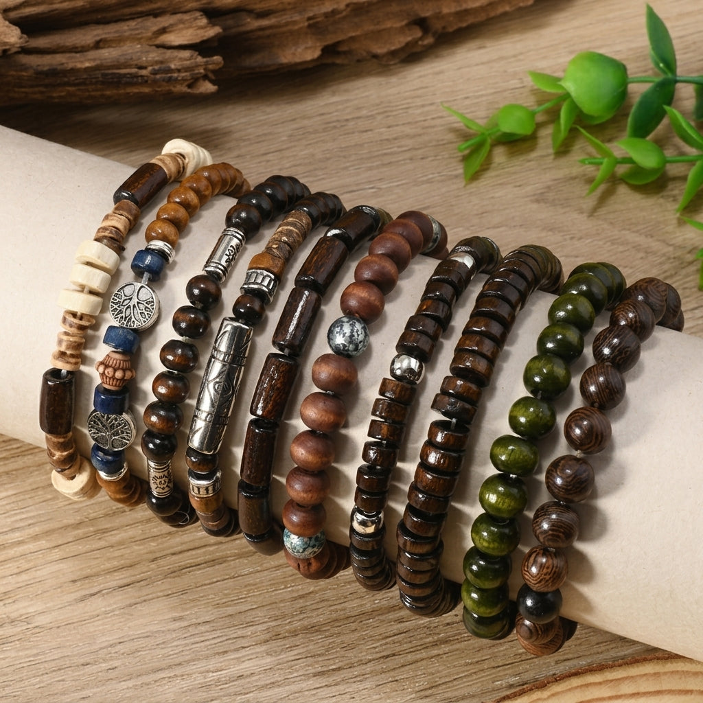 10pc Adjustable Boho Bracelet Variety Set — product detail