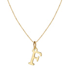 14k Minimal Serif Initial Necklace — product detail