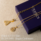 2pc 14k Sparkling Letter Initial Necklaces — product detail