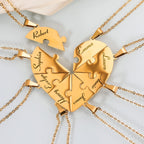 Personalised Family Heart Puzzle Necklace — product detail