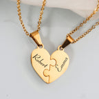 Personalised Family Heart Puzzle Necklace — product detail