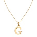 14k Minimal Serif Initial Necklace — product detail