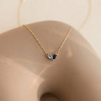 Dainty Dual Birthstone Heart Necklace — product detail