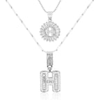 2pc 14k Sparkling Letter Initial Necklaces — product detail