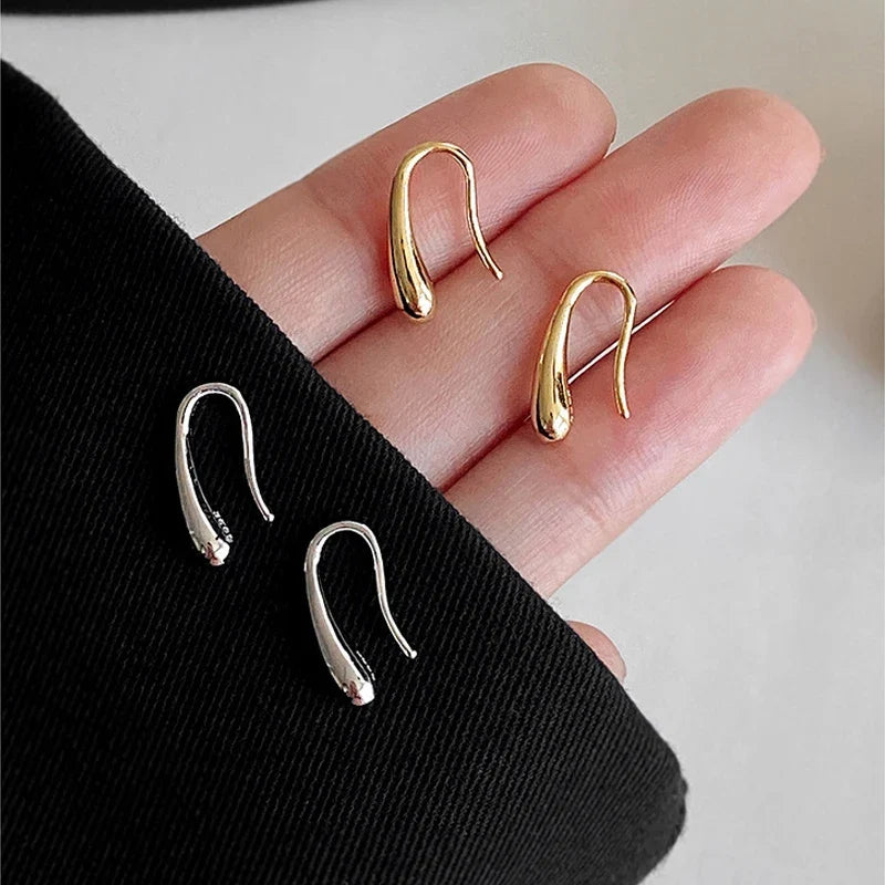 S925 Dainty Droplet Hook Earrings — product detail