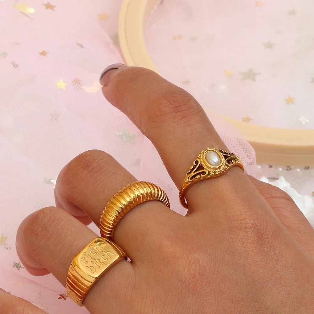 18k Vintage Inspired Pearl Ring — product detail