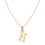 14k Minimal Serif Initial Necklace — product detail