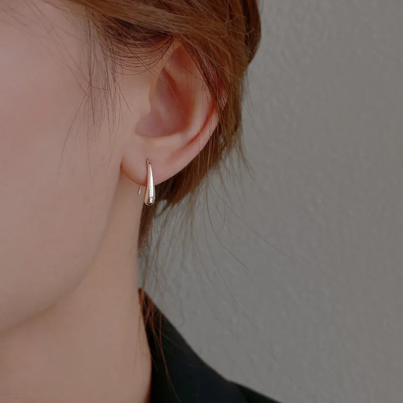 S925 Dainty Droplet Hook Earrings — product detail