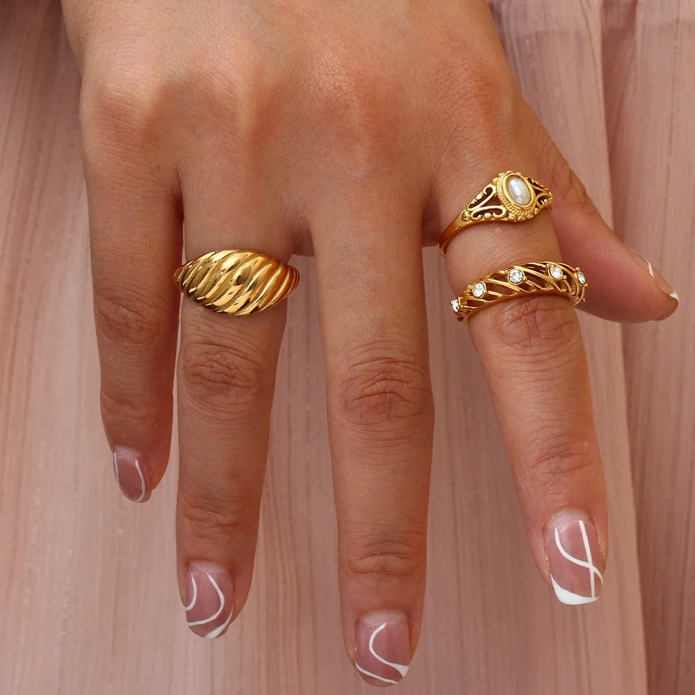 18k Vintage Inspired Pearl Ring — product detail