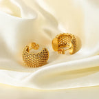 18k Mesh C Hoop Earrings — product detail