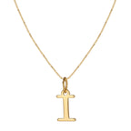 14k Minimal Serif Initial Necklace — product detail