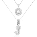 2pc 14k Sparkling Letter Initial Necklaces — product detail