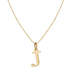 14k Minimal Serif Initial Necklace — product detail