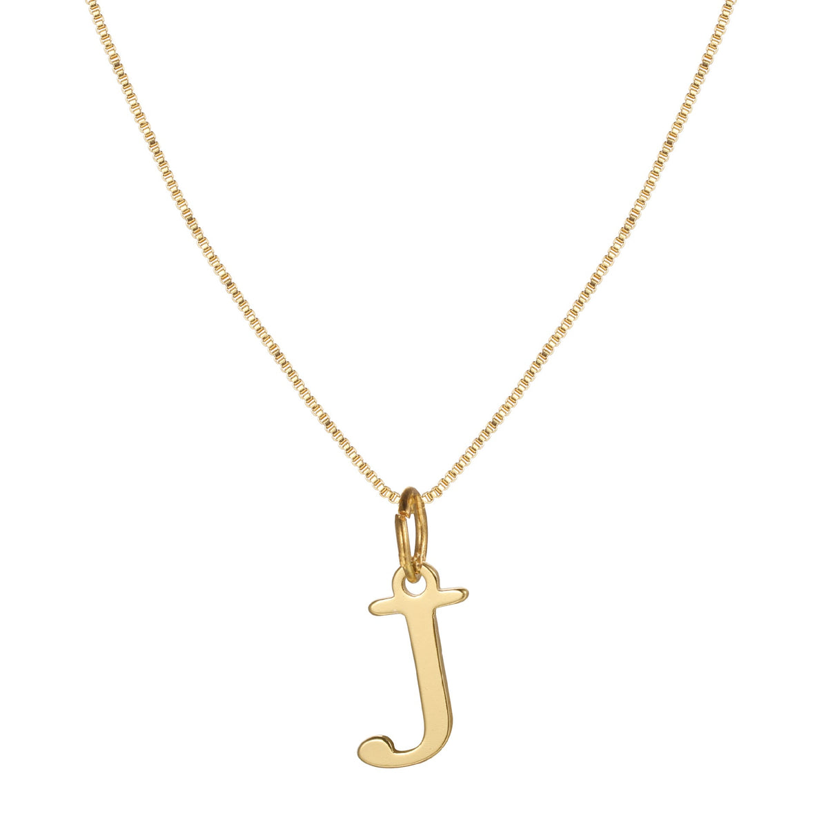 14k Minimal Serif Initial Necklace — product detail