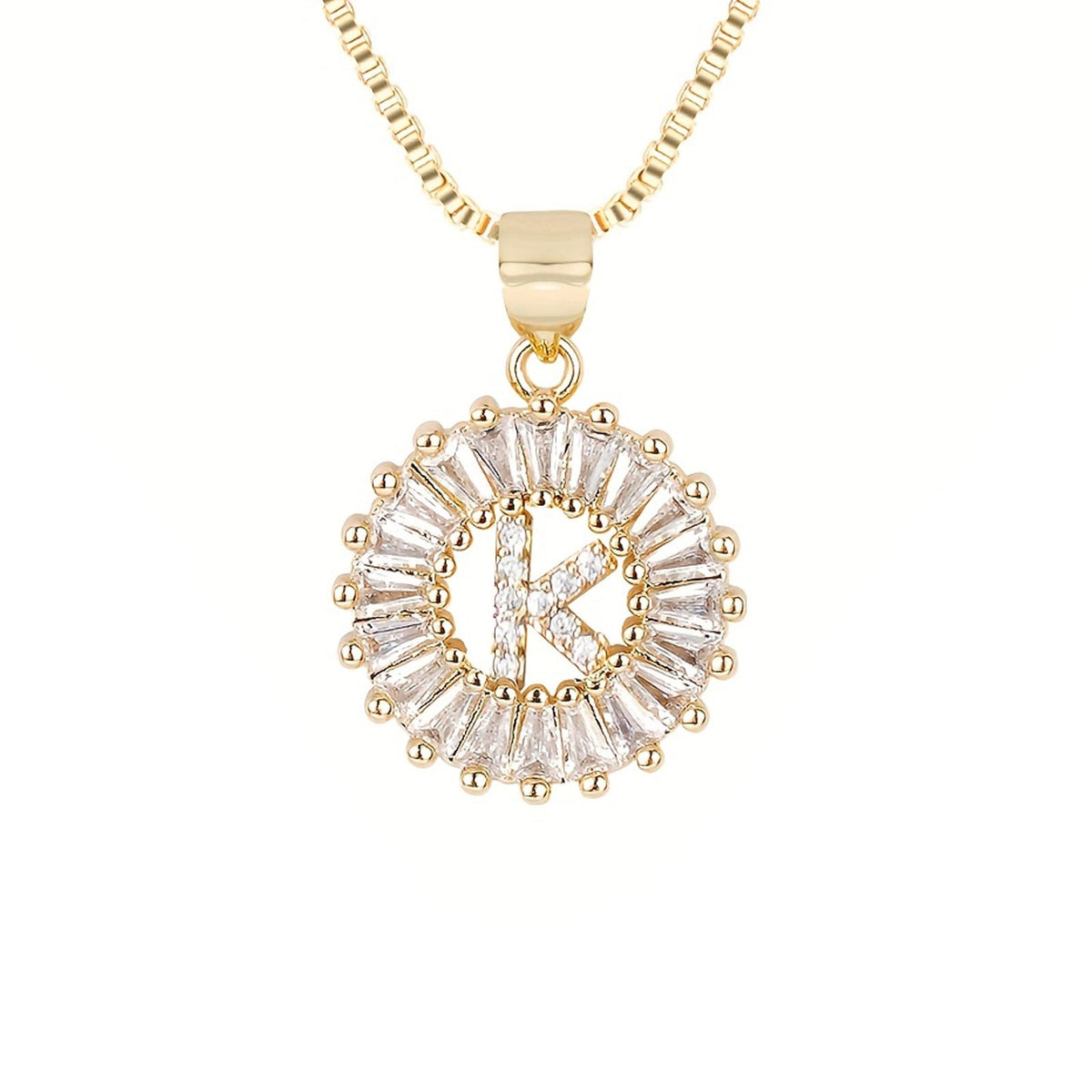 Circle Initial Necklace — product detail