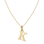 14k Minimal Serif Initial Necklace — product detail