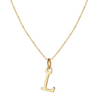 14k Minimal Serif Initial Necklace — product detail