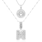 2pc 14k Sparkling Letter Initial Necklaces — product detail