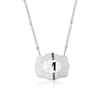 Dainty Belt Buckle Letter Initial Necklaces — product detail