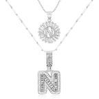 2pc 14k Sparkling Letter Initial Necklaces — product detail