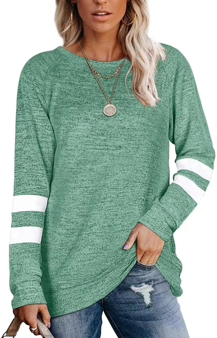 Aveline™ | Longline Striped Sleeve T-Shirt