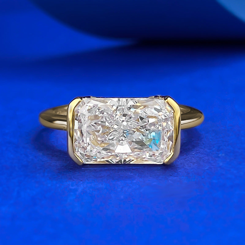 S925 East-West Emerald Cut Ring — product detail