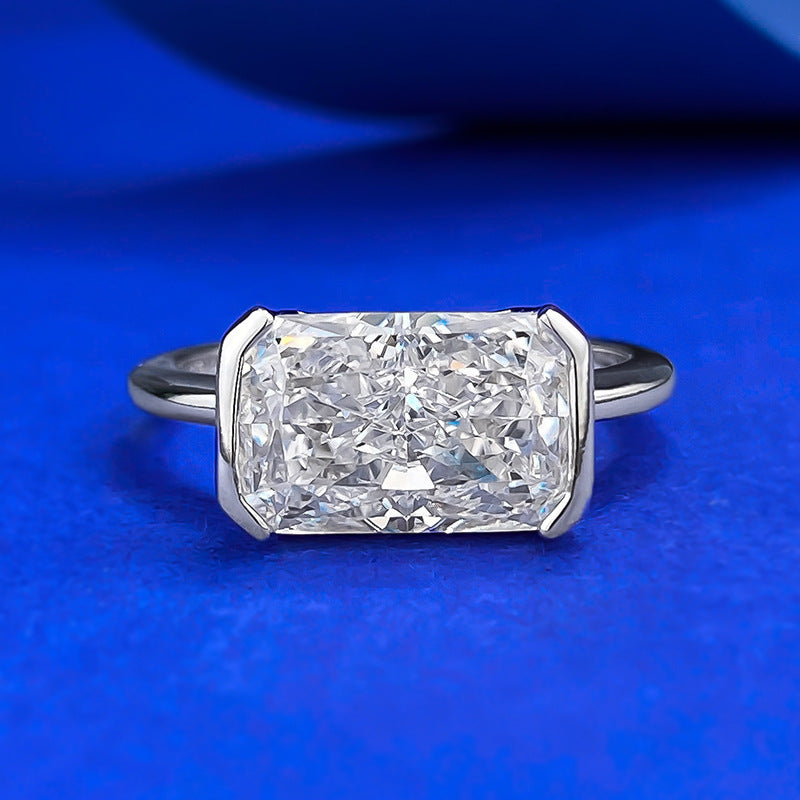 S925 East-West Emerald Cut Ring — product detail
