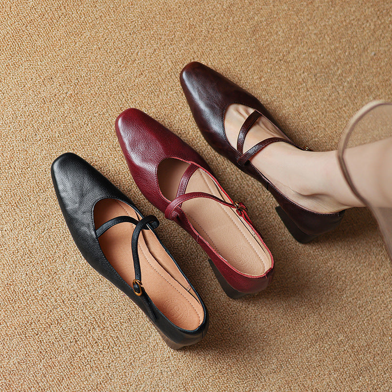 Marvelle Leather Mary Janes