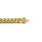 14k Chunky Sparkling Accented Clasp Cuban Link Bracelet — product detail
