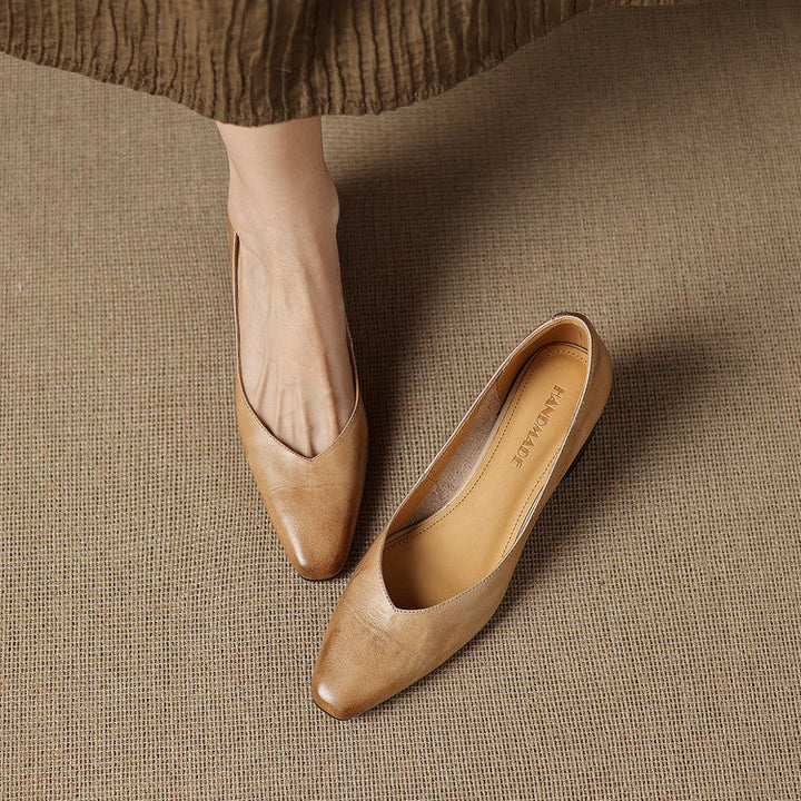 Milla Genuine Leather Heels