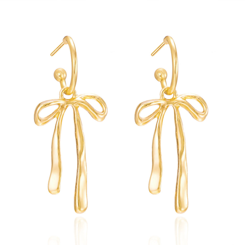Dainty Dangle Bow Earrings — product detail