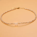 Dainty Stone Beaded Initial Necklace — product detail