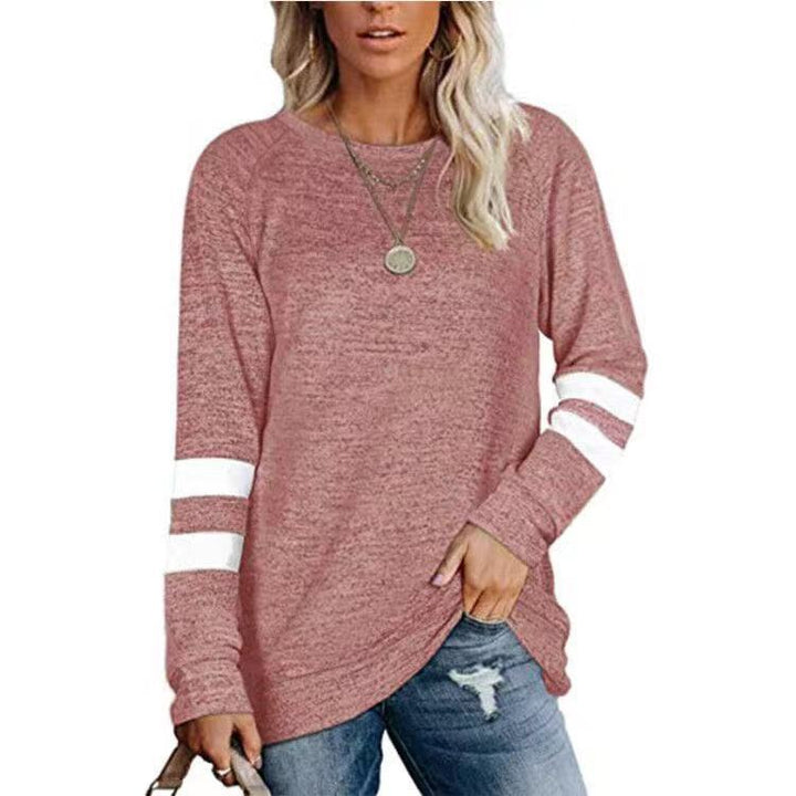 Aveline™ | Longline Striped Sleeve T-Shirt