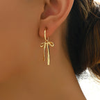 Dainty Dangle Bow Earrings — product detail