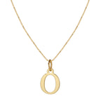 14k Minimal Serif Initial Necklace — product detail