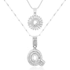 2pc 14k Sparkling Letter Initial Necklaces — product detail