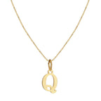 14k Minimal Serif Initial Necklace — product detail