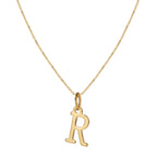 14k Minimal Serif Initial Necklace — product detail