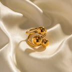 18k Bold Three Ball Open Ring — product detail
